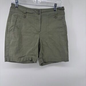 Talbots Olive Green Utility Shorts - Womens‎ Size 4 - Casual Everyday Style